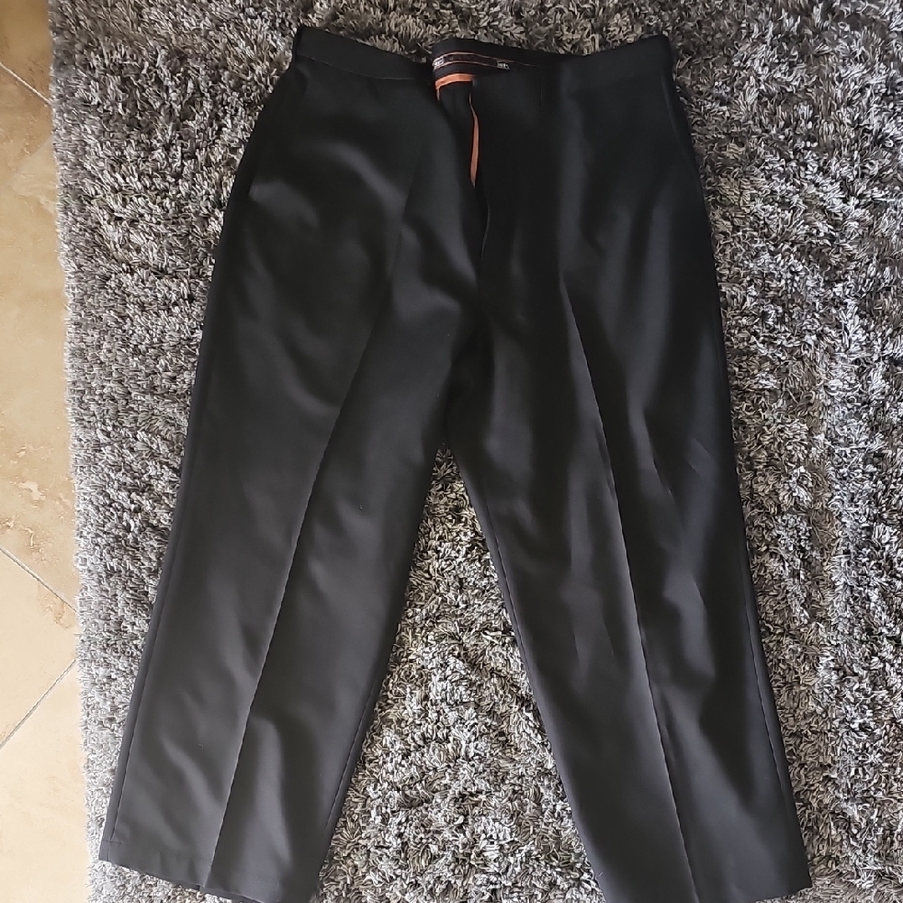 Haggar Black Dress Pants Classic Straight-Leg